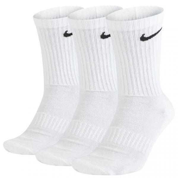 Media Nike  Everyday Cush Crew 3pr Blanco Hombre