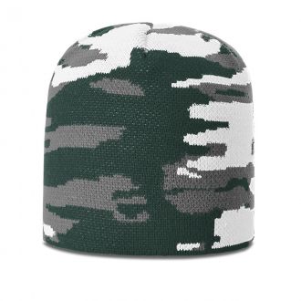 Jacquard camo beanie